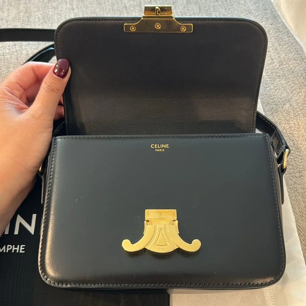 CELINE CLASSIQUE TRIOMPHE BAG IN SHINY CALFSKIN - Picture 5 of 6